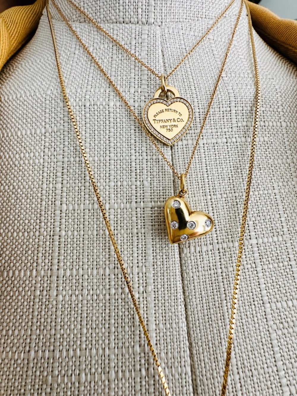 Tiffany & Co 18k Rose Gold Platinum Diamond Etoile Heart